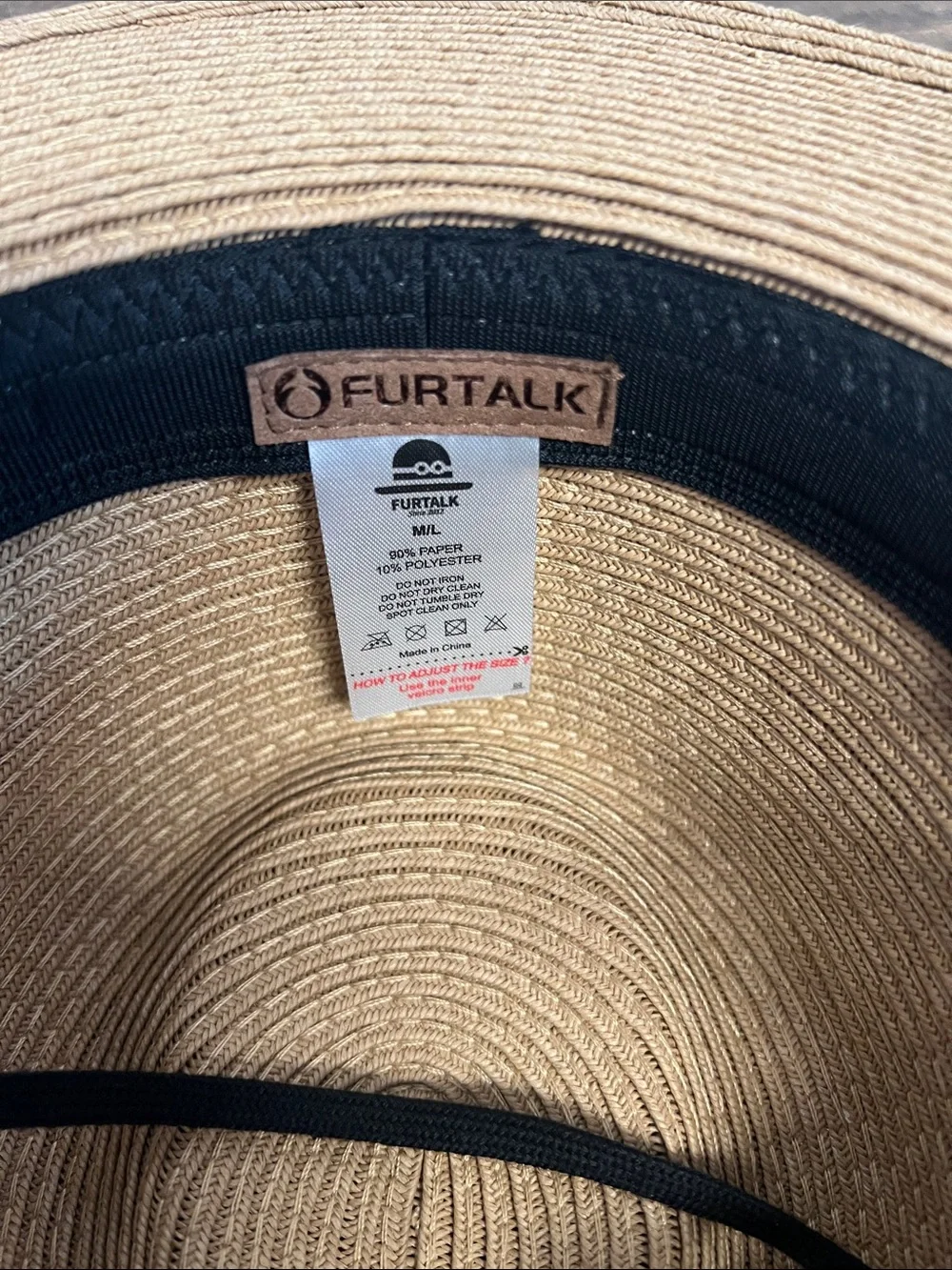 Straw Fedora Hat with Black Band - Women Accessories